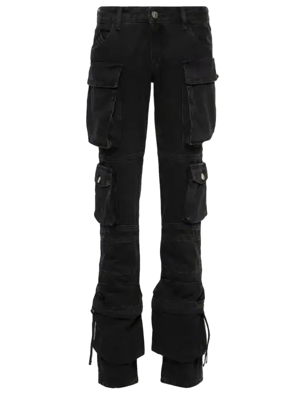 THE ATTICO Black Essie Cargo Pants  Size 25 NWT